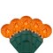 70 Amber/Orange G12 LED String Lights, Green Wire, 4" Spacing